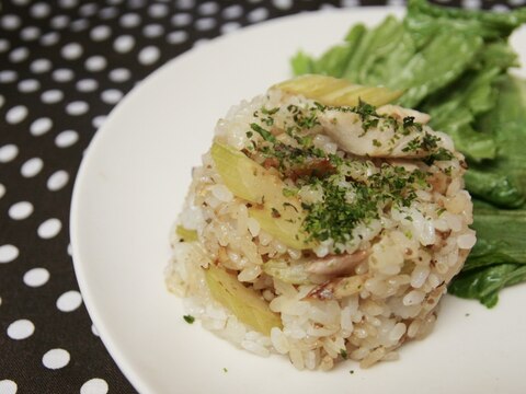 エスニック♪アジとセロリのチャーハン